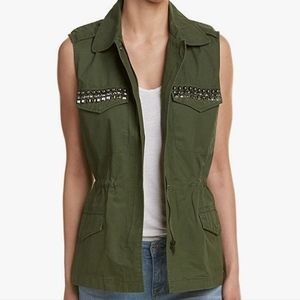 BB DAKOTA Ackerly Studded Pocket Vest green